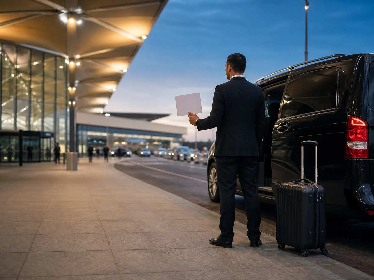 İstanbul Havalimanı'nda isimli tabela ile VIP transfer karşılama